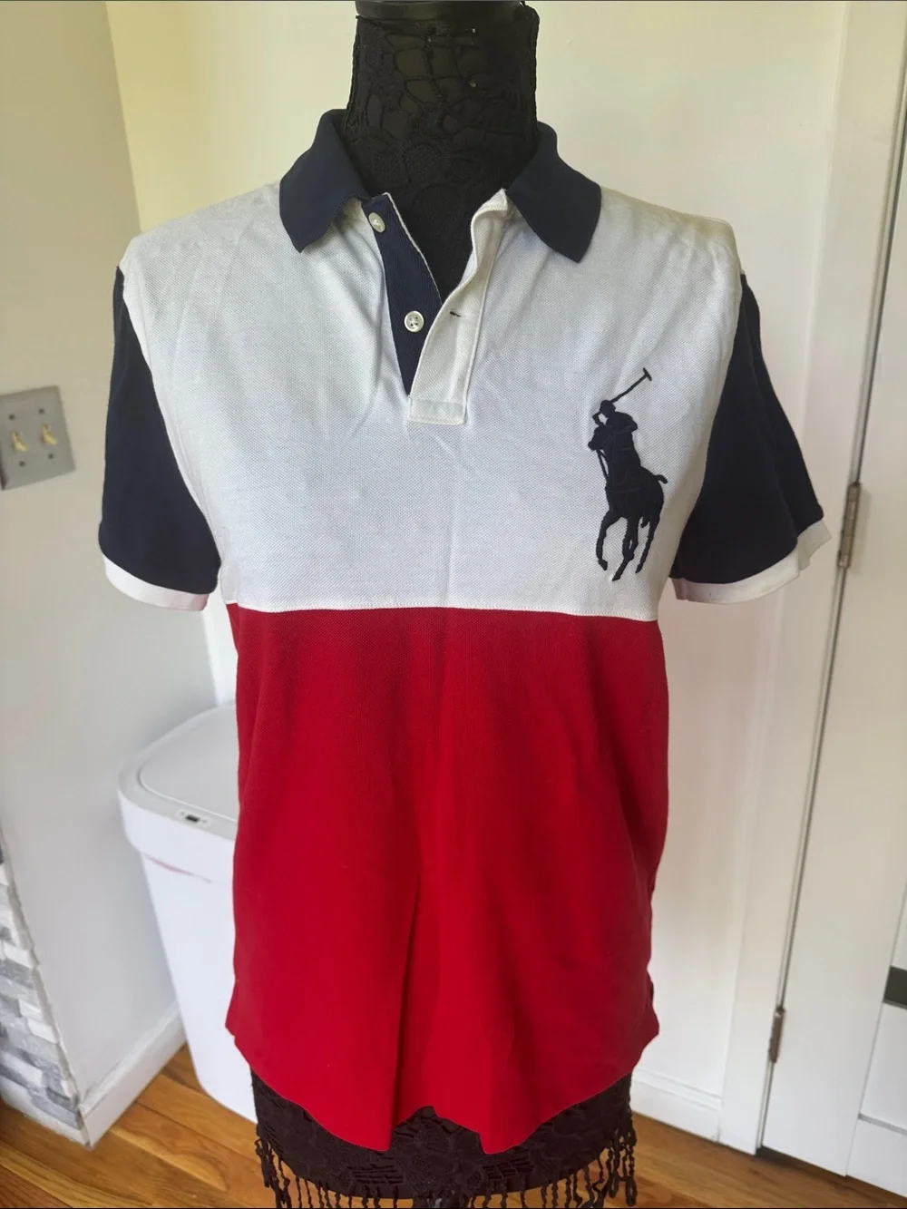 Ralph Lauren Kids Polo - Red, White & Navy Colorblock